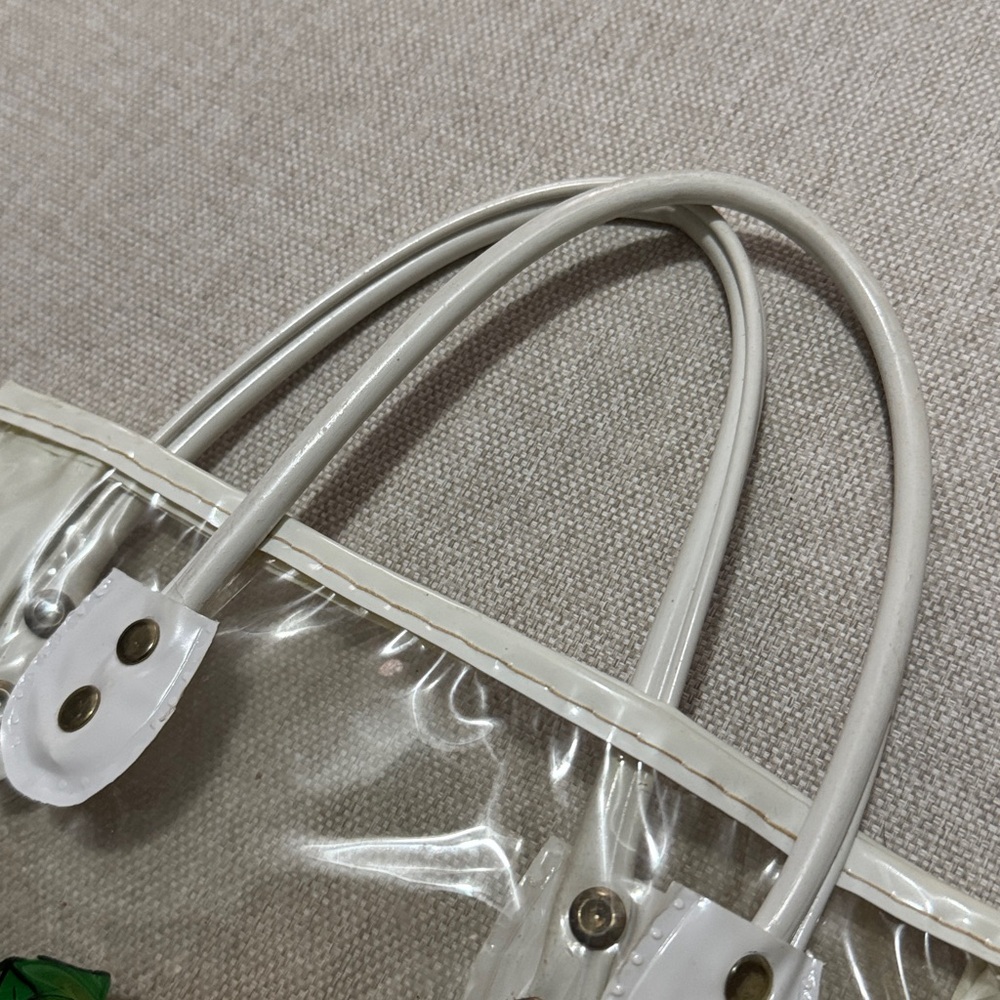 Vintage Florida Tourist Bag-Clear/White/Orange Double Sided Logo-Hand Carry-GUC - Picture 3 of 12